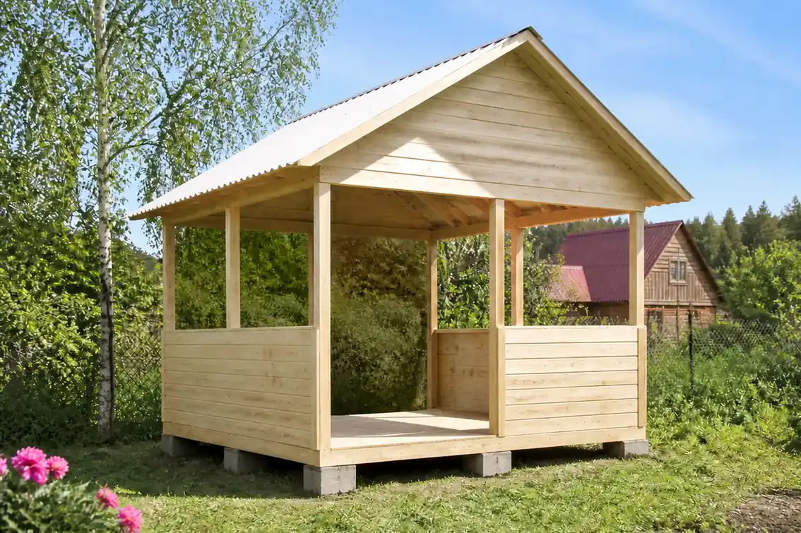 Беседка 3×3 «Домик» — беседка 3×3, 3,0 × 3,0 м, 9 м²