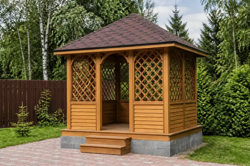 Беседка 3×3 под ключ «Классика» — беседка 3×3, 3,0 × 3,0 м, 9 м²